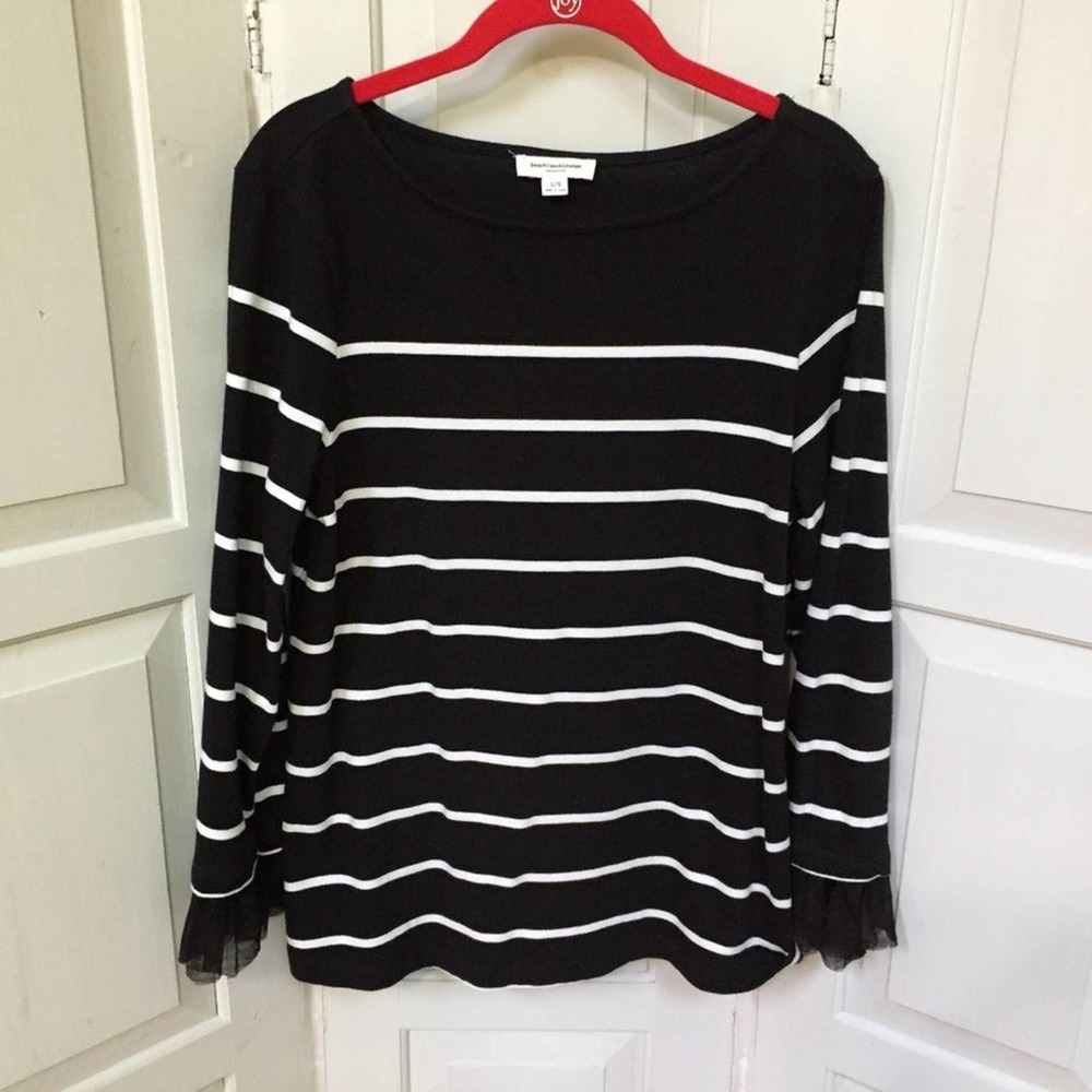Beach Lunch Lounge Black & White Top